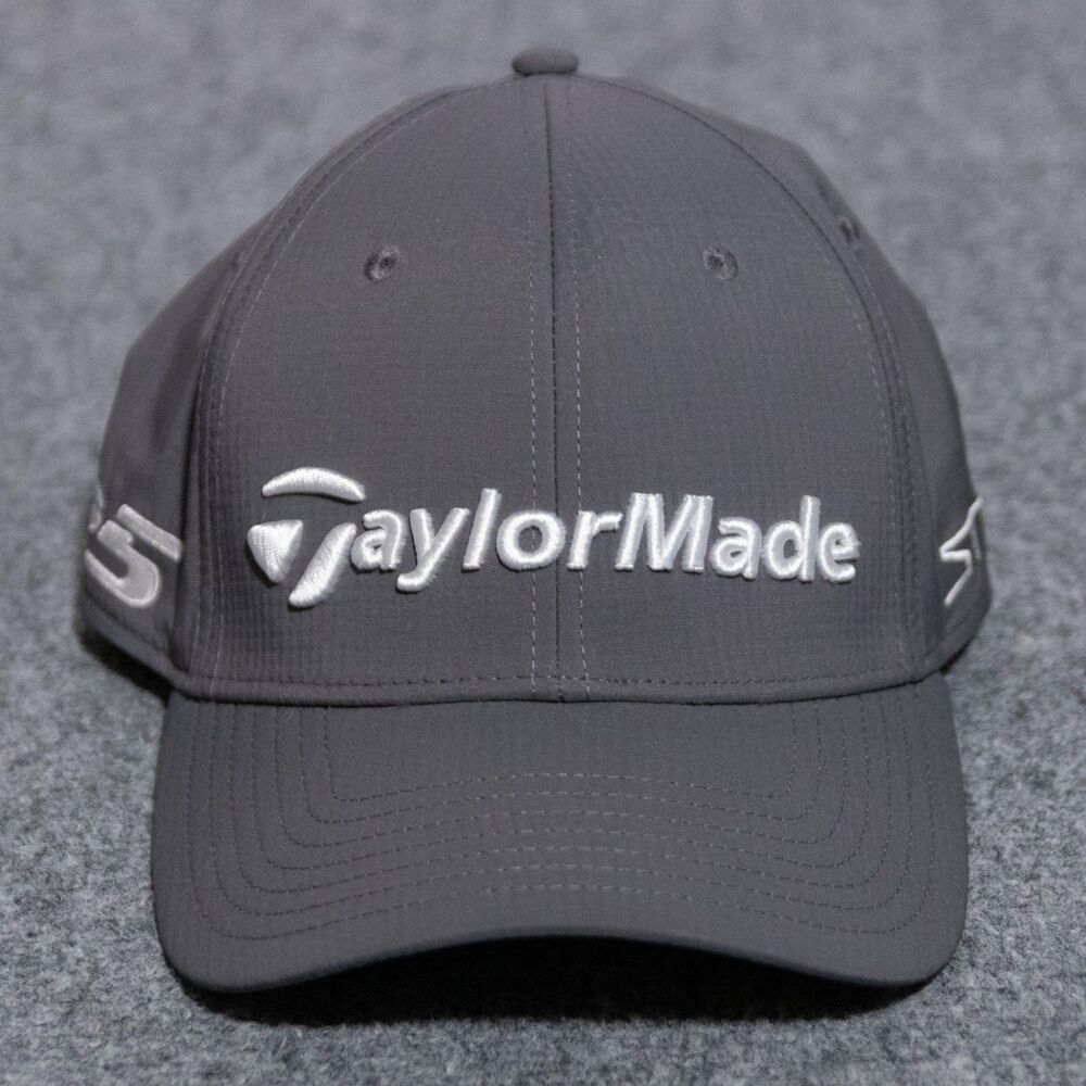 TaylorMade Hat Cap Strap Back Men's Gray White TP5 Stealth Golf Adjustable OSFA